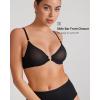 imageINLYRIC Womens Cosnufy Sheer Front Closure Bra  Demi Sexy Seamless Unlined No Padding Mesh Underwire BraBlack