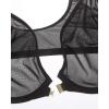 imageINLYRIC Womens Cosnufy Sheer Front Closure Bra  Demi Sexy Seamless Unlined No Padding Mesh Underwire BraBlack