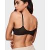 imageINLYRIC Womens Cosnufy Sheer Front Closure Bra  Demi Sexy Seamless Unlined No Padding Mesh Underwire BraBlack