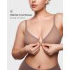 imageINLYRIC Womens Cosnufy Sheer Front Closure Bra  Demi Sexy Seamless Unlined No Padding Mesh Underwire BraBrown Purple