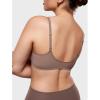 imageINLYRIC Womens Cosnufy Sheer Front Closure Bra  Demi Sexy Seamless Unlined No Padding Mesh Underwire BraBrown Purple