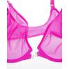 imageINLYRIC Womens Cosnufy Sheer Front Closure Bra  Demi Sexy Seamless Unlined No Padding Mesh Underwire BraGlitter Rose