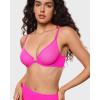 imageINLYRIC Womens Cosnufy Sheer Front Closure Bra  Demi Sexy Seamless Unlined No Padding Mesh Underwire BraGlitter Rose