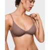 imageINLYRIC Womens Inbarely Plus Plunge Bra  Unlined Underwire Sexy Demi Balconette BrasBrown Purple