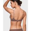 imageINLYRIC Womens Inbarely Plus Plunge Bra  Unlined Underwire Sexy Demi Balconette BrasBrown Purple