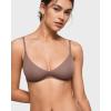 imageINLYRIC Womens Inbarely Plus Plunge Bra  Unlined Underwire Sexy Demi Balconette BrasBrown Purple