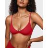 imageINLYRIC Womens Inbarely Plus Plunge Bra  Unlined Underwire Sexy Demi Balconette BrasLipstick Blue
