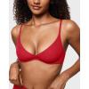 imageINLYRIC Womens Inbarely Plus Plunge Bra  Unlined Underwire Sexy Demi Balconette BrasLipstick Blue