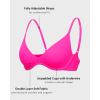 imageINLYRIC Womens Inbarely Plus Plunge Bra  Unlined Underwire Sexy Demi Balconette BrasRose Shocking