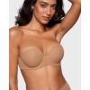 imageINLYRIC Womens Inbarely Plus Strapless Bra Full Coverage Lightly Lined Multiway Sexy Underwire Support Seamless BrasGravel Beige  Go One Size Up