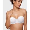 imageINLYRIC Womens Inbarely Plus Strapless Bra Full Coverage Lightly Lined Multiway Sexy Underwire Support Seamless BrasWhite  Go One Size Up
