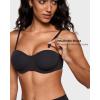 imageINLYRIC Womens Inbarely Plus Unlined Strapless Bra  NonSlip Underwire Non Padded Bandeau Plus Size BrasBlack  Go One Size Up