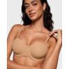 imageINLYRIC Womens Inbarely Plus Unlined Strapless Bra  NonSlip Underwire Non Padded Bandeau Plus Size BrasPeach Taupe  Go One Size Up