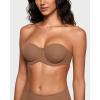 imageINLYRIC Womens Inbarely Plus Unlined Strapless Bra  NonSlip Underwire Non Padded Bandeau Plus Size BrasSandalwood Brown2  Go One Size Up
