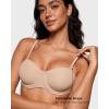 imageINLYRIC Womens Inbarely Plus Unlined Strapless Bra  NonSlip Underwire Non Padded Bandeau Plus Size BrasWheat Beige  Go One Size Up