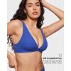 imageINLYRIC Womens Inbarely Soft Plunge Bralette  Deep V Unlined Triangle No Padding No Underwire Sexy Comfort Sleep BraAzure Blue