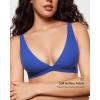 imageINLYRIC Womens Inbarely Soft Plunge Bralette  Deep V Unlined Triangle No Padding No Underwire Sexy Comfort Sleep BraAzure Blue