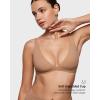 imageINLYRIC Womens Inbarely Soft Plunge Bralette  Deep V Unlined Triangle No Padding No Underwire Sexy Comfort Sleep BraGravel Beige