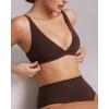 imageINLYRIC Womens Inbarely Soft Plunge Bralette  Deep V Unlined Triangle No Padding No Underwire Sexy Comfort Sleep BraHazelnut