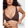 imageINLYRIC Womens Inbarely Soft Plunge Bralette  Deep V Unlined Triangle No Padding No Underwire Sexy Comfort Sleep BraHazelnut
