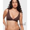imageINLYRIC Womens Inbarely Soft Plunge Bralette  Deep V Unlined Triangle No Padding No Underwire Sexy Comfort Sleep BraHazelnut