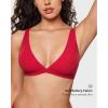 imageINLYRIC Womens Inbarely Soft Plunge Bralette  Deep V Unlined Triangle No Padding No Underwire Sexy Comfort Sleep BraLipstick Red
