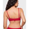 imageINLYRIC Womens Inbarely Soft Plunge Bralette  Deep V Unlined Triangle No Padding No Underwire Sexy Comfort Sleep BraLipstick Red