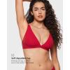 imageINLYRIC Womens Inbarely Soft Plunge Bralette  Deep V Unlined Triangle No Padding No Underwire Sexy Comfort Sleep BraLipstick Red