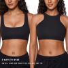 imageINLYRIC Womens Inbarely Soft Racerback Bralettes  2 Ways to Wear Unlined Comfortable Smooth High Neck Scoop Neck BraBlack