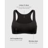 imageINLYRIC Womens Inbarely Soft Racerback Bralettes  2 Ways to Wear Unlined Comfortable Smooth High Neck Scoop Neck BraBlack