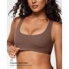 imageINLYRIC Womens Inbarely Soft Racerback Bralettes  2 Ways to Wear Unlined Comfortable Smooth High Neck Scoop Neck BraBrown Purple