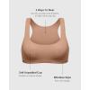 imageINLYRIC Womens Inbarely Soft Racerback Bralettes  2 Ways to Wear Unlined Comfortable Smooth High Neck Scoop Neck BraGravel Beige