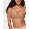 imageINLYRIC Womens Inbarely Soft Racerback Bralettes  2 Ways to Wear Unlined Comfortable Smooth High Neck Scoop Neck BraGravel Beige