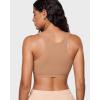 imageINLYRIC Womens Inbarely Soft Racerback Bralettes  2 Ways to Wear Unlined Comfortable Smooth High Neck Scoop Neck BraGravel Beige