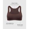 imageINLYRIC Womens Inbarely Soft Racerback Bralettes  2 Ways to Wear Unlined Comfortable Smooth High Neck Scoop Neck BraHazelnut