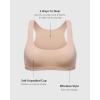 imageINLYRIC Womens Inbarely Soft Racerback Bralettes  2 Ways to Wear Unlined Comfortable Smooth High Neck Scoop Neck BraWheat Beige