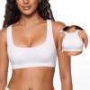 imageINLYRIC Womens Inbarely Soft Racerback Bralettes  2 Ways to Wear Unlined Comfortable Smooth High Neck Scoop Neck BraWhite