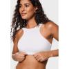 imageINLYRIC Womens Inbarely Soft Racerback Bralettes  2 Ways to Wear Unlined Comfortable Smooth High Neck Scoop Neck BraWhite