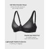 imageINLYRIC Womens Mesh Balconette Bra Sexy Demi Supportive Comfortable Seamless Underwire Unlined Sheer BrasBlack  Sheer