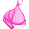 imageINLYRIC Womens Mesh Balconette Bra Sexy Demi Supportive Comfortable Seamless Underwire Unlined Sheer BrasBright Pink  Sheer
