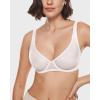 imageINLYRIC Womens Mesh Balconette Bra Sexy Demi Supportive Comfortable Seamless Underwire Unlined Sheer BrasCoconut White  Sheer