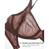 imageINLYRIC Womens Mesh Balconette Bra Sexy Demi Supportive Comfortable Seamless Underwire Unlined Sheer BrasHazelnut  Sheer