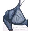 imageINLYRIC Womens Mesh Balconette Bra Sexy Demi Supportive Comfortable Seamless Underwire Unlined Sheer BrasSargasso  Sheer