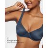 imageINLYRIC Womens Mesh Balconette Bra Sexy Demi Supportive Comfortable Seamless Underwire Unlined Sheer BrasSargasso  Sheer