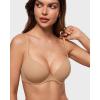 imageINLYRIC Womens Push Up Bra Tshirt Demi Supportive Bras Underwire Plunge Padded Comfortable Inbarely Plus CollectionPeach Taupe