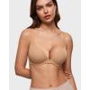 imageINLYRIC Womens Push Up Bra Tshirt Demi Supportive Bras Underwire Plunge Padded Comfortable Inbarely Plus CollectionPeach Taupe