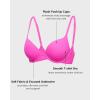 imageINLYRIC Womens Push Up Bra Tshirt Demi Supportive Bras Underwire Plunge Padded Comfortable Inbarely Plus CollectionRose Shocking