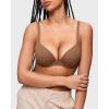 imageINLYRIC Womens Push Up Bra Tshirt Demi Supportive Bras Underwire Plunge Padded Comfortable Inbarely Plus CollectionSandalwood Brown2