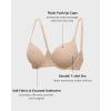 imageINLYRIC Womens Push Up Bra Tshirt Demi Supportive Bras Underwire Plunge Padded Comfortable Inbarely Plus CollectionWheat Beige