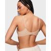imageINLYRIC Womens Push Up Bra Tshirt Demi Supportive Bras Underwire Plunge Padded Comfortable Inbarely Plus CollectionWheat Beige